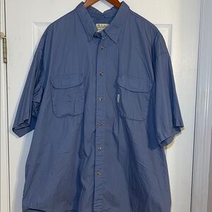 NWOT Cabela's Light Blue Mesh Lined Fishing Shirt XXL